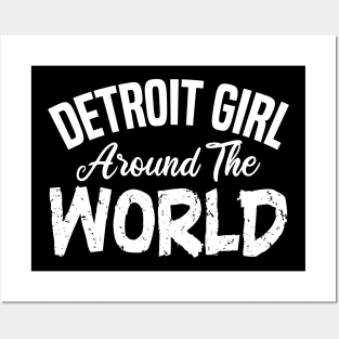 detroit girl around the world Posters and Art